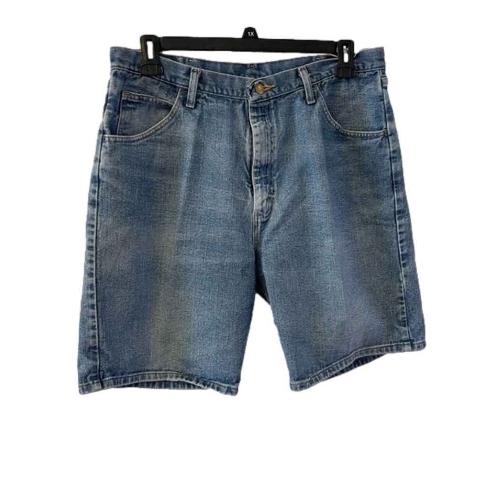 Men's Wrangler Denim Jean Shorts Relaxed Fit Medium Wash Sz 38 - Picture 1 of 8